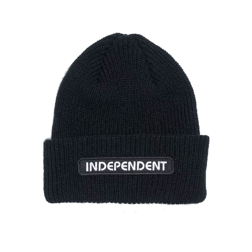 Independent Men Black White Beanie New With Tags